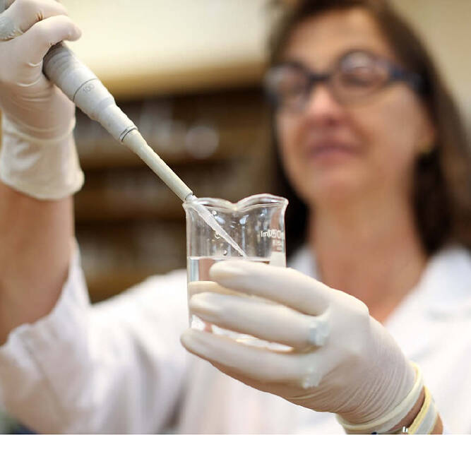 Patricia Doing Labwork