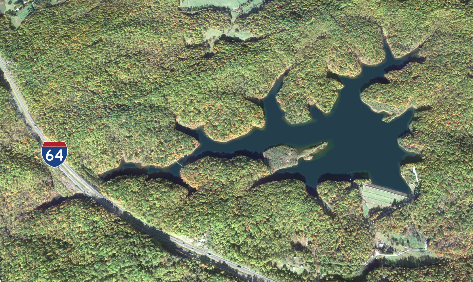 Google Earth Ragged Mountain Reservoir 01