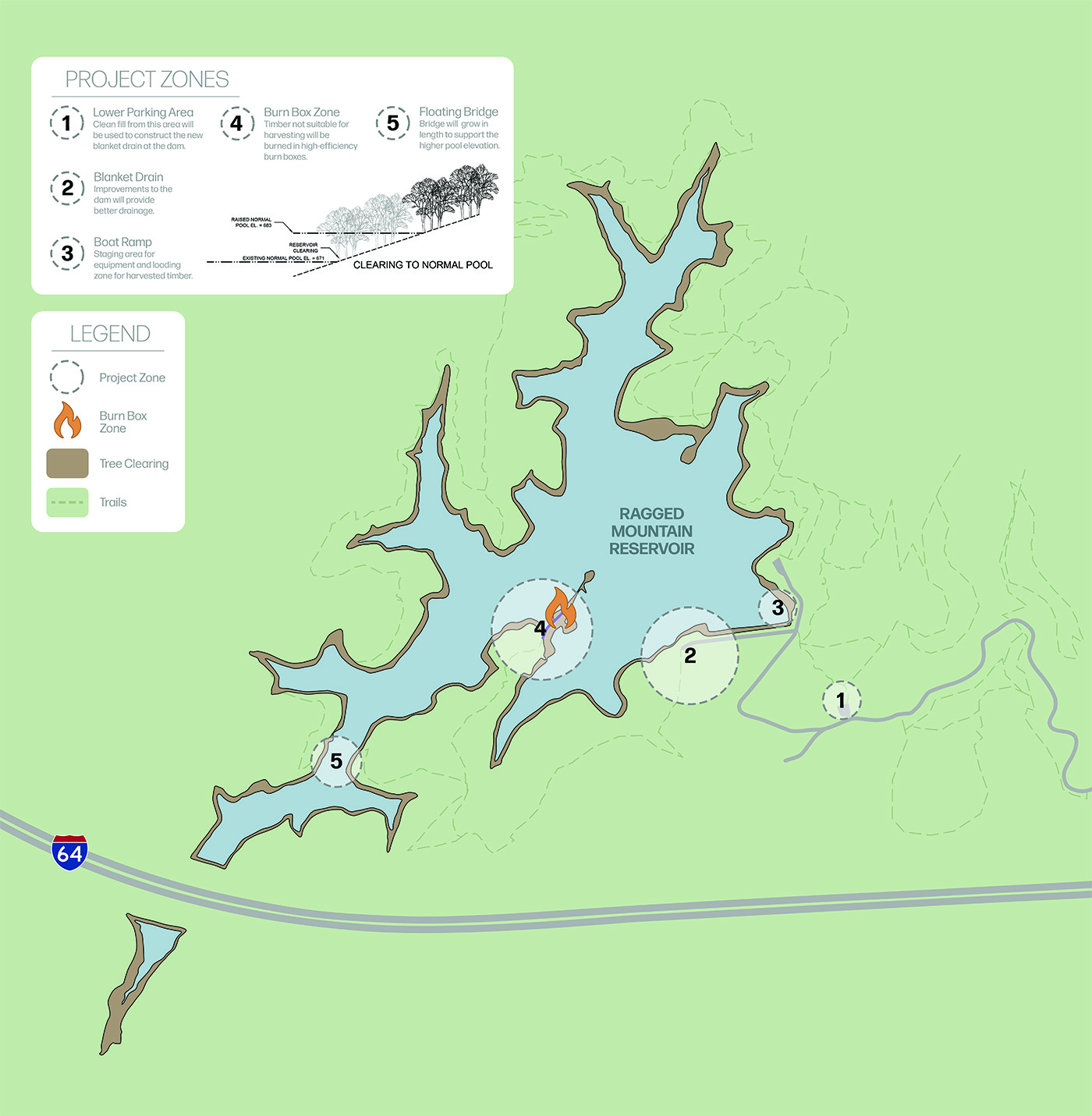 Ragged Mountain Reservoir Pool Fill Map Ragged Mountain Reservoir Pool Fill Project Map